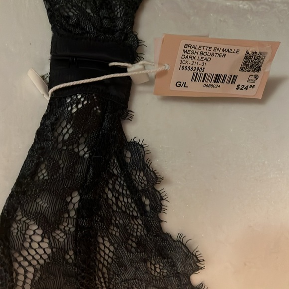 GARAGE Bralette mesh bustier dark lead (L) - Picture 2 of 2